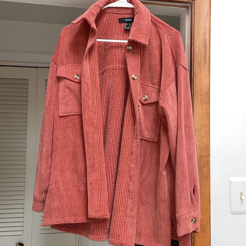 Corduroy High-Low Shacket - Picture 5 of 5